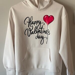 Valentine's Day Women's white Hoodie